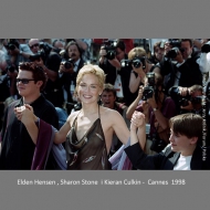 Elden Hensen , Sharon Stone  i Kieran Culkin -  Cannes  1998